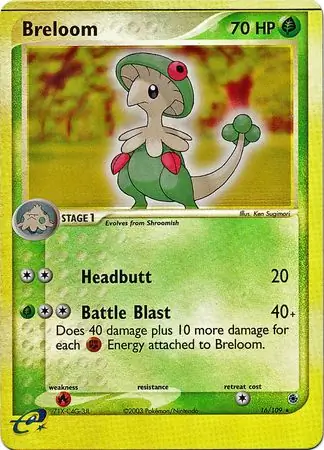 16/109 Breloom RS Rare Reverse Holo