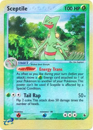 20/109 Sceptile RS Rare Reverse Holo