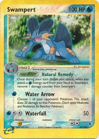 23/109 Swampert RS Rare Reverse Holo