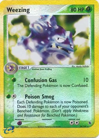 24/109 Weezing RS Rare Reverse Holo
