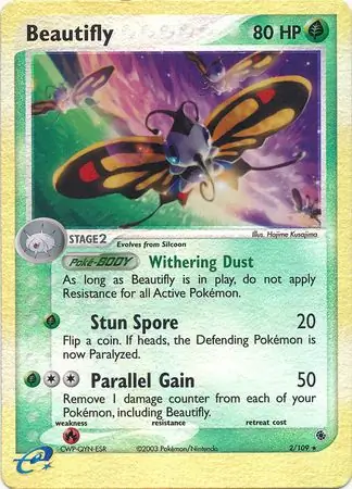 2/109 Beautifly RS Rare Holo Reverse Holo