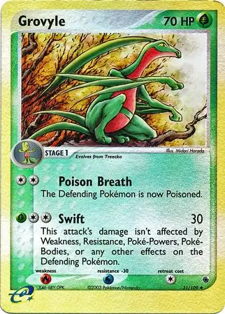 31/109 Grovyle RS Uncommon Reverse Holo