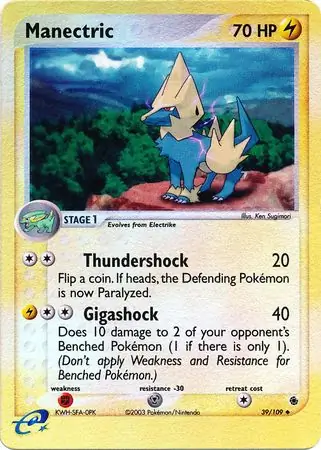 39/109 Manectric RS Uncommon Reverse Holo
