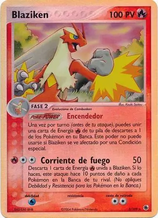Blaziken Ruby & Sapphire 3/109 Rare Holo Reverse Holo