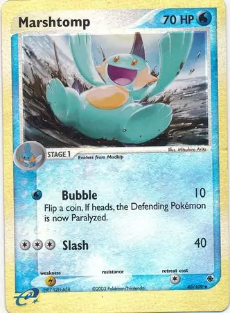 Marshtomp Ruby & Sapphire 40/109 Uncommon Reverse Holo