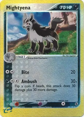 42/109 Mightyena RS Uncommon Reverse Holo