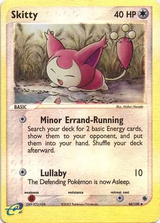 44/109 Skitty RS Uncommon Reverse Holo