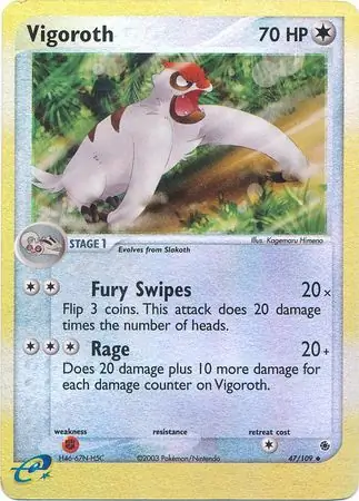 47/109 Vigoroth RS Uncommon Reverse Holo