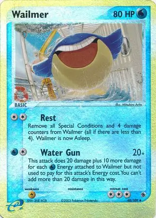 Wailmer Ruby & Sapphire 48/109 Uncommon Reverse Holo