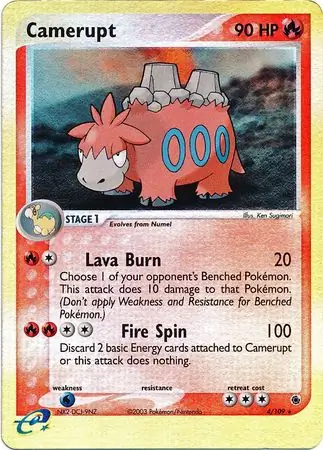 4/109 Camerupt RS Rare Holo Reverse Holo