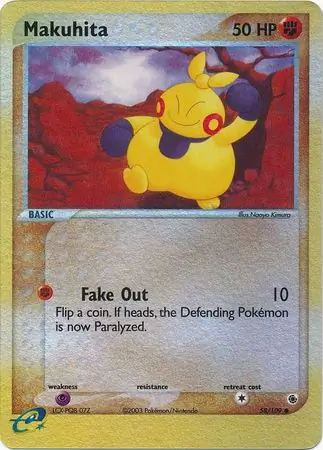 58/109 Makuhita RS Common Reverse Holo