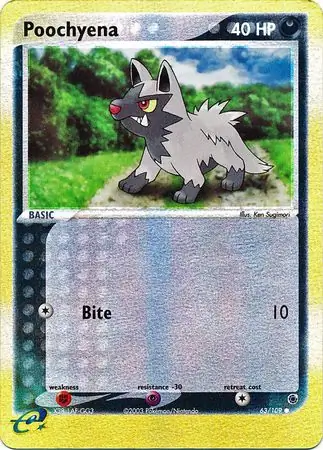 Poochyena Ruby & Sapphire 63/109 Common Reverse Holo