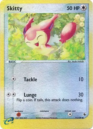 Skitty Ruby & Sapphire 71/109 Common Reverse Holo