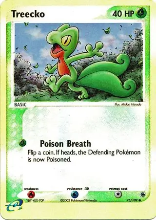 75/109 Treecko RS Common Reverse Holo