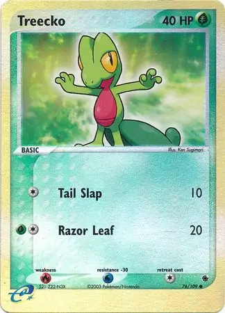 76/109 Treecko RS Common Reverse Holo