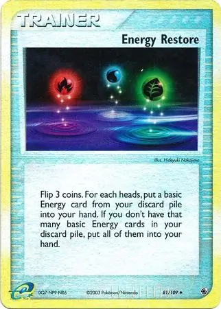 81/109 Energy Restore RS Uncommon Reverse Holo