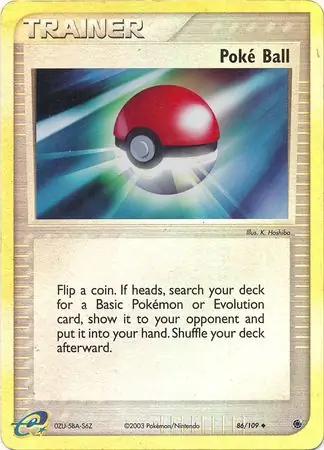 86/109 Poke Ball RS Uncommon Reverse Holo