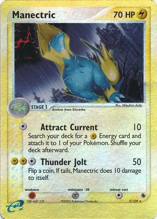 9/109 Manectric RS Rare Holo Reverse Holo