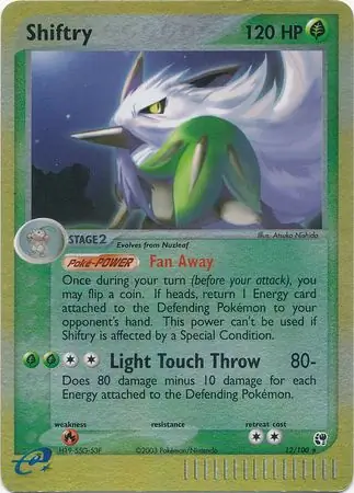 12/100 Shiftry SS Rare Holo Reverse Holo