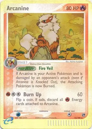 15/100 Arcanine SS Rare Reverse Holo