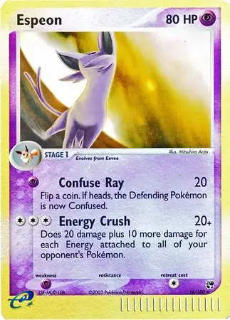 16/100 Espeon SS Rare Reverse Holo