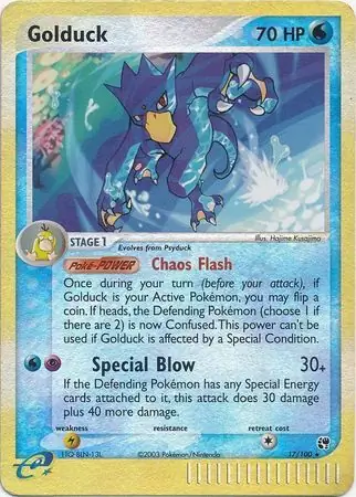 17/100 Golduck SS Rare Reverse Holo