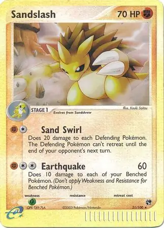 21/100 Sandslash SS Rare Reverse Holo