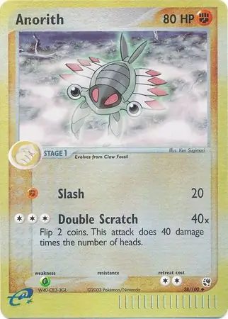 28/100 Anorith SS Uncommon Reverse Holo