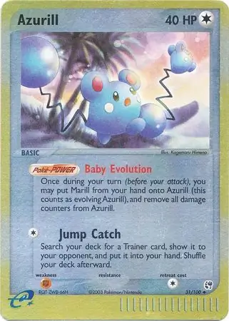 31/100 Azurill SS Uncommon Reverse Holo