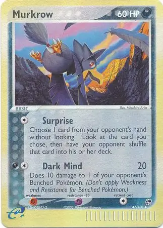 47/100 Murkrow SS Uncommon Reverse Holo