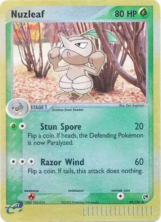 49/100 Nuzleaf SS Uncommon Reverse Holo