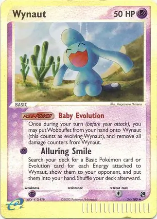 54/100 Wynaut SS Uncommon Reverse Holo