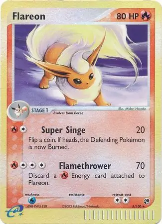 Flareon Sandstorm 5/100 Rare Holo Reverse Holo