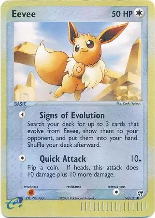 63/100 Eevee SS Common Reverse Holo