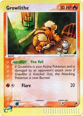 65/100 Growlithe SS Common Reverse Holo