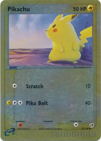 72/100 Pikachu SS Common Reverse Holo