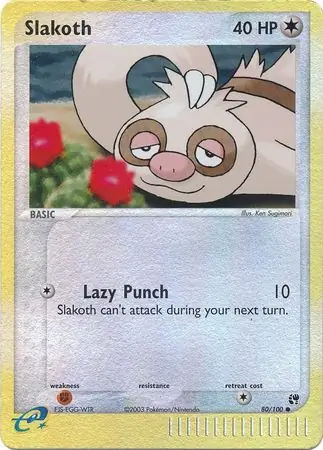 80/100 Slakoth SS Common Reverse Holo