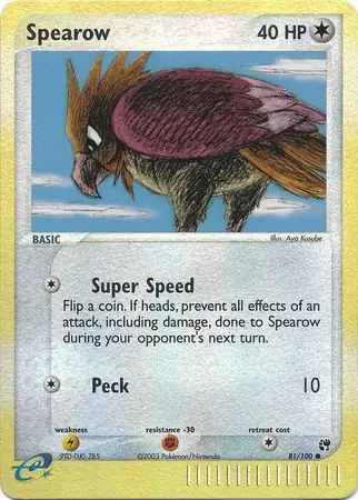81/100 Spearow SS Common Reverse Holo