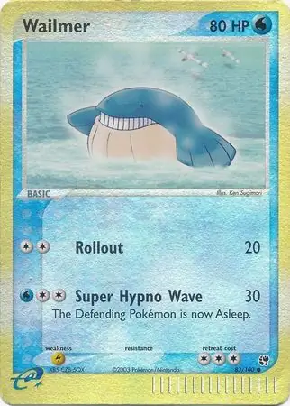 83/100 Wailmer SS Common Reverse Holo