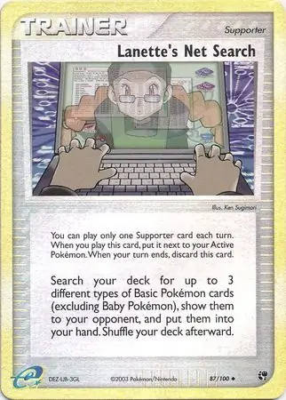 87/100 Lanette's Net Search SS Uncommon Reverse Holo