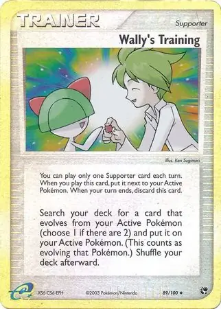 89/100 Wally's Training SS Uncommon Reverse Holo