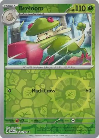 Breloom Scarlet & Violet 004/198 Uncommon Reverse Holo