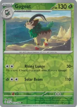 Gogoat Scarlet & Violet 012/198 Common Reverse Holo