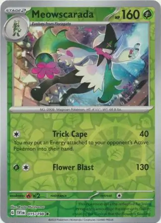 Meowscarada Scarlet & Violet 015/198 Rare Reverse Holo