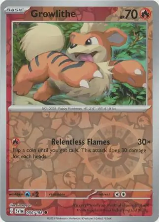 030/198 Growlithe SVI Common Reverse Holo