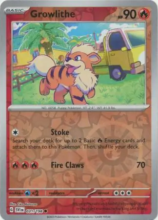 Growlithe Scarlet & Violet 031/198 Common Reverse Holo