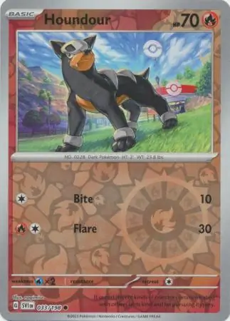 033/198 Houndour SVI Common Reverse Holo