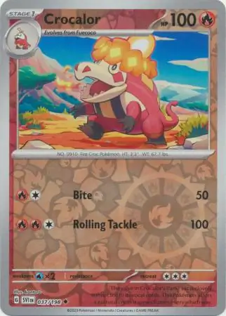Crocalor Scarlet & Violet 037/198 Uncommon Reverse Holo