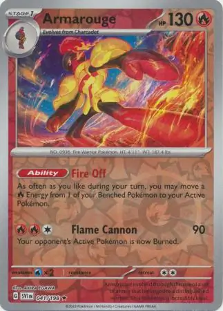 Armarouge Scarlet & Violet 041/198 Rare Reverse Holo