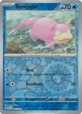 042/198 Slowpoke SVI Common Reverse Holo
